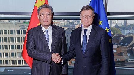 Wang Wentao, China's commerce minister, met with Valdis Dombrovskis, European Commissioner for Trade, in Brussels.