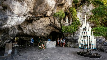 While only 15,000 people live in Lourdes, five to six million tourists visit every year.