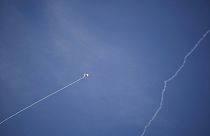 Israeli Iron Dome air defense system fires to intercept a rocket fired from Lebanon, in northern Israel, Friday, Sept. 20, 2024. (AP Photo/Leo Correa)