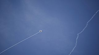 Israeli Iron Dome air defense system fires to intercept a rocket fired from Lebanon, in northern Israel, Friday, Sept. 20, 2024. (AP Photo/Leo Correa)