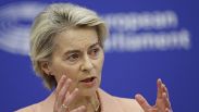 La presidenta de la Comisión Europea, Ursula von der Leyen, presenta a su nuevo equipo, el martes 17 de septiembre de 2024, en Estrasburgo.