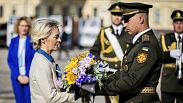 Ursula von der Leyen besuchte am Freitag Kiew.