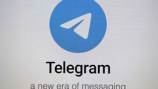 The logo for the Telegram messaging app is seen on a notebook screen in Munich, Germany, Oct. 17, 2022.