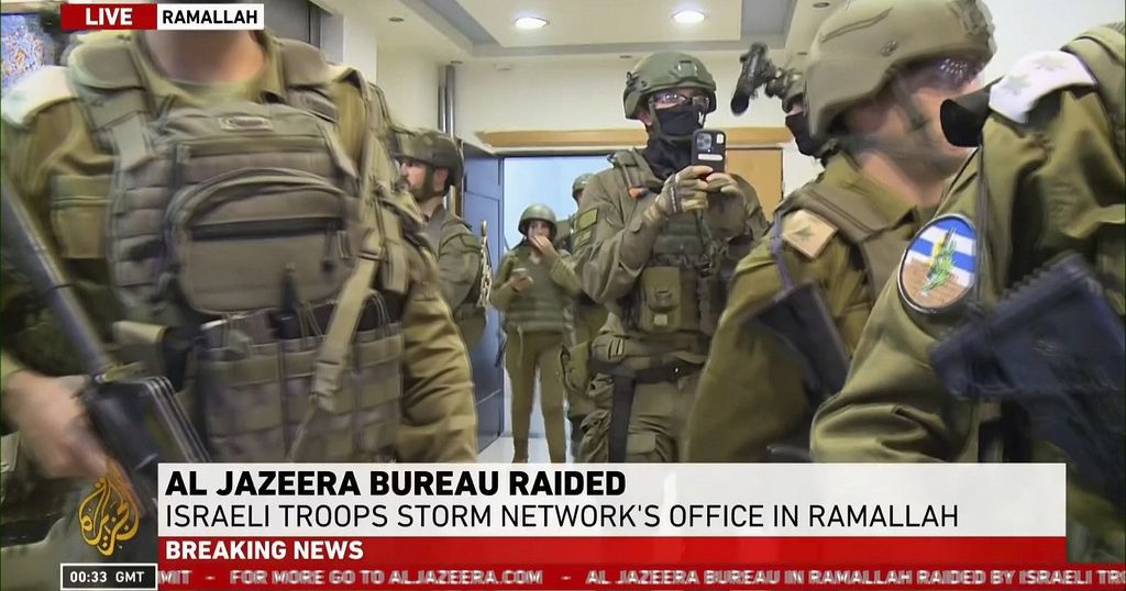 Israeli soldiers close Al jazeera’s West Bank bureau over Gaza coverage