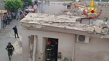 Edificio derrumbado en Saviano