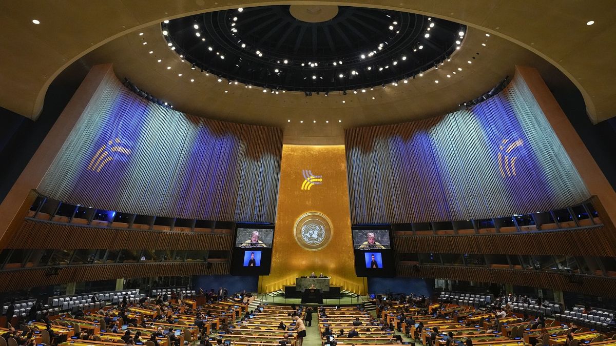 Mexico's Foreign Secretary Alicia Bárcena speaks to the United Nations General Assembly during Summit of the Future, Sunday, September 22, 2024 at UN headquarters. 