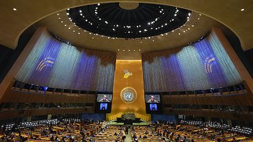 Mexico's Foreign Secretary Alicia Bárcena speaks to the United Nations General Assembly during Summit of the Future, Sunday, September 22, 2024 at UN headquarters. 