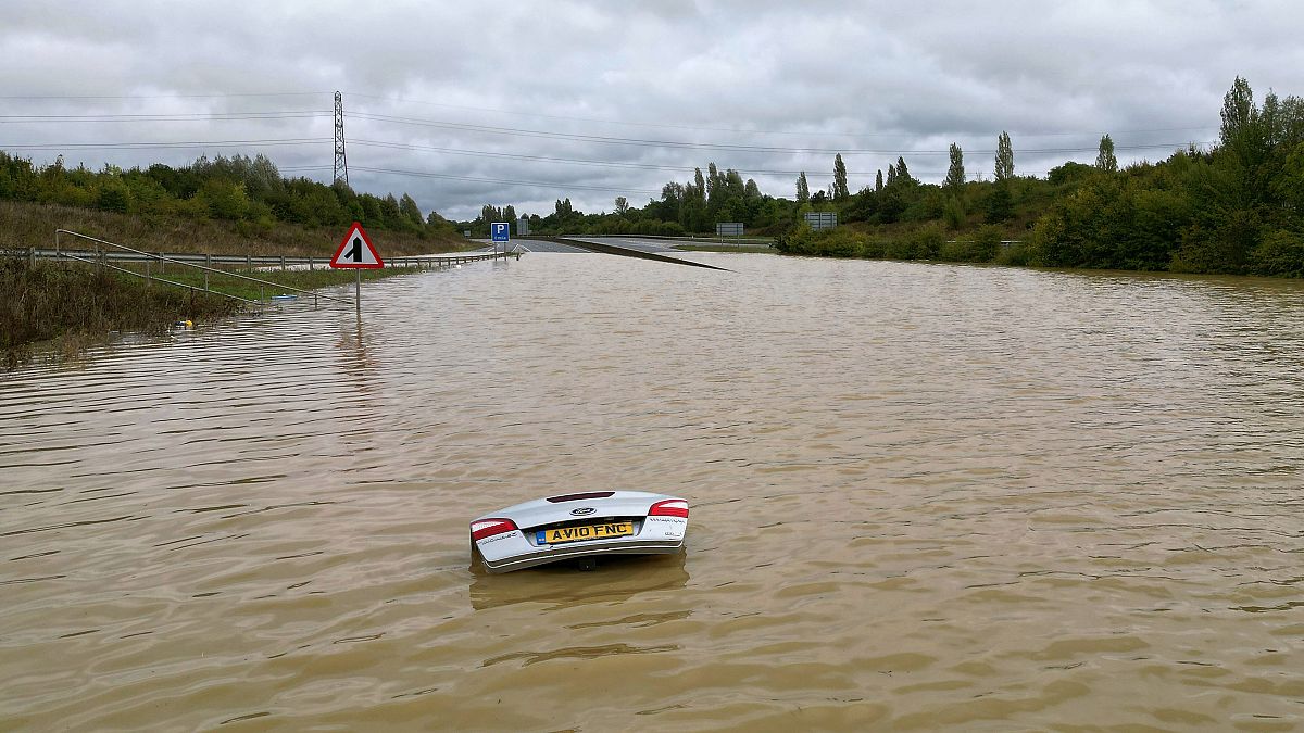 Inondations dans le Bedfordshire, Royaume-Uni, en septembre 2024