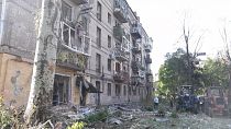 The aftermath of Russian shelling on residential dwellings in Zaporizhzhia, Ukraine, on Monday, 23 September, 2024.