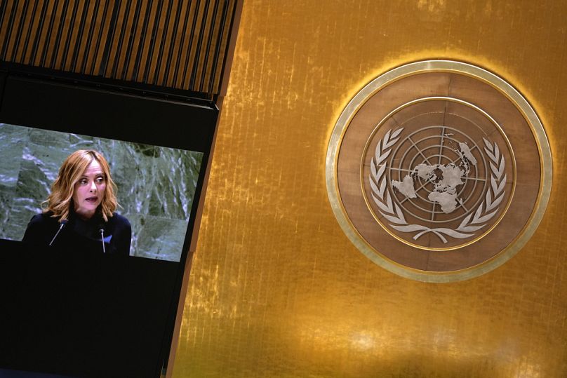 Giorgia Meloni s'adresse à la 79e session de l'Assemblée générale des Nations unies