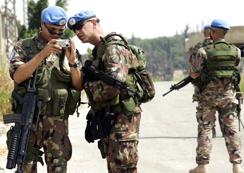 Italienische UNIFIL-Friedenstruppen des San Marco-Regiments