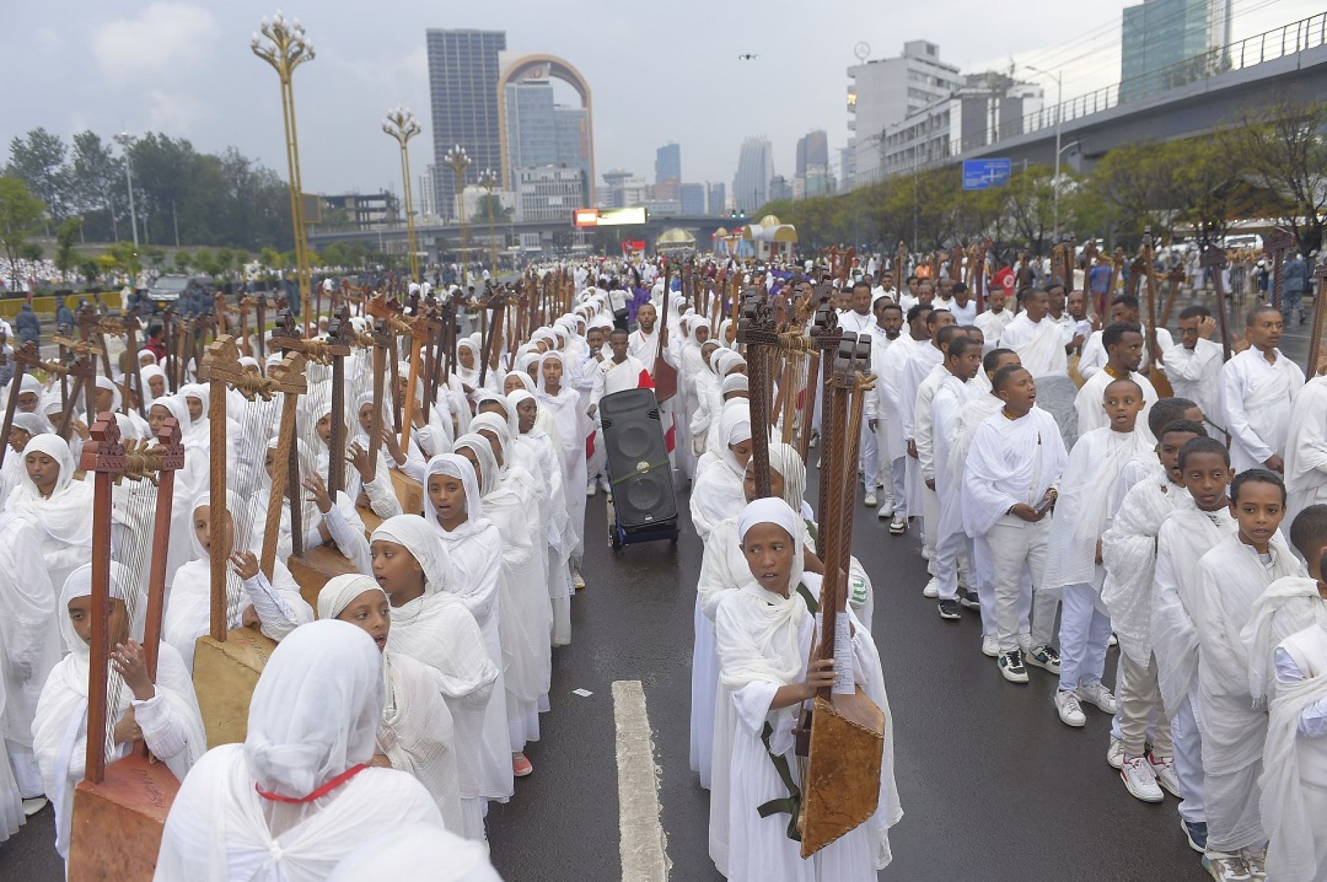 Ethiopian Orthodox Christians celebrate Meskel, the feast of the Cross