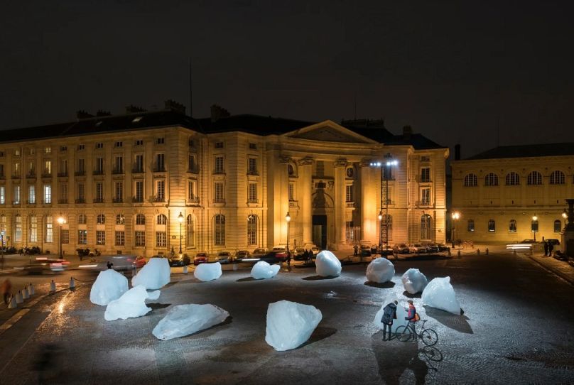 Reloj de hielo, 2014 Place du Panthéon, París, 2015