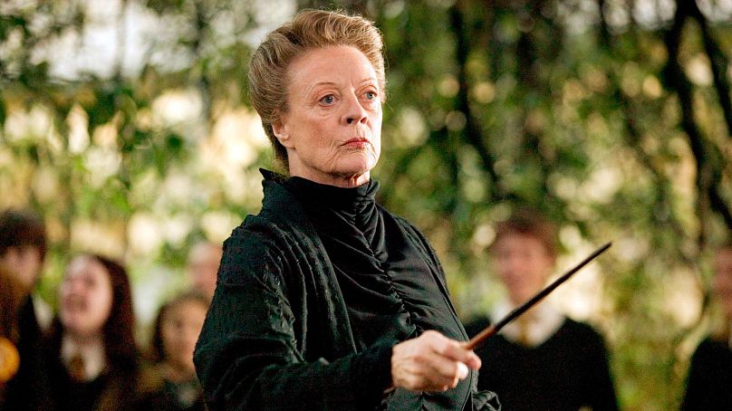 Dame Maggie as Professor Minerva McGonagall in the Harry Potter series