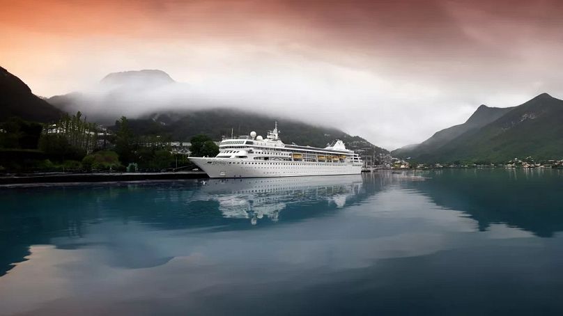 The ship is over 30 years old, bought by Villa Vie Residences from Fred Olsen Cruise Lines, and needed recertifications to be deemed seaworthy. 