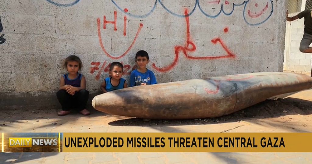 Unexploded missiles pose threat to Palestinians in central Gaza Strip