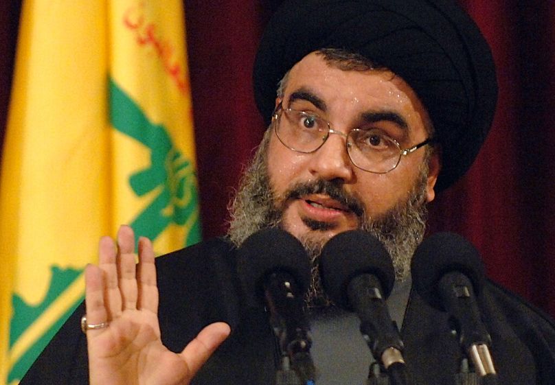 Nasrallah, 2006 yılında Beyrut'ta bir konuşma yaparken