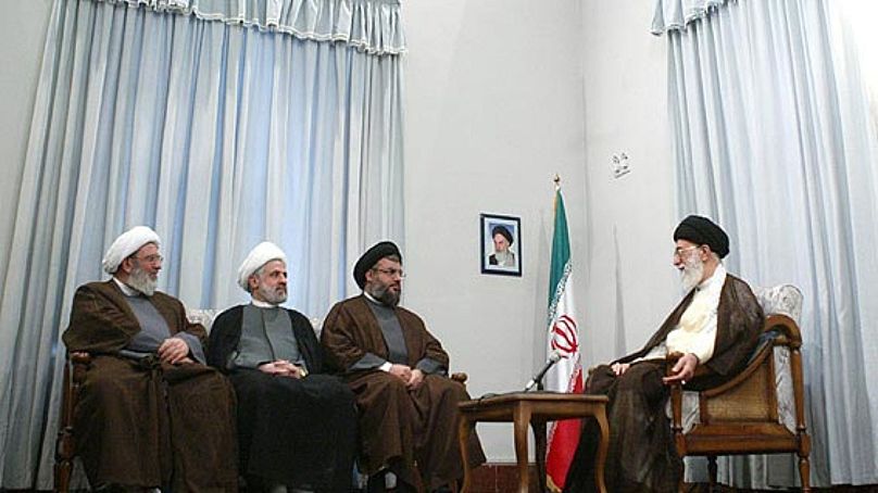 دیدار خامنه‌ای با حسن نصرالله در مقامات حزب الله 