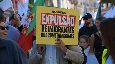 Archive: Demonstrators march in Lisbon against uncontrolled immigration in Portugal, 29 September 2024
