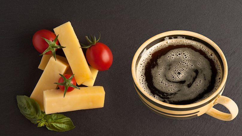 Cheese + coffee = joy