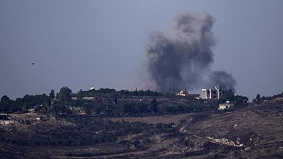 Smoke rises following an Israeli airstrike in southern Lebanon as seen from northern Israel. Smoke rises following an Israeli airstrike in southern Lebanon as seen from northern Israel.