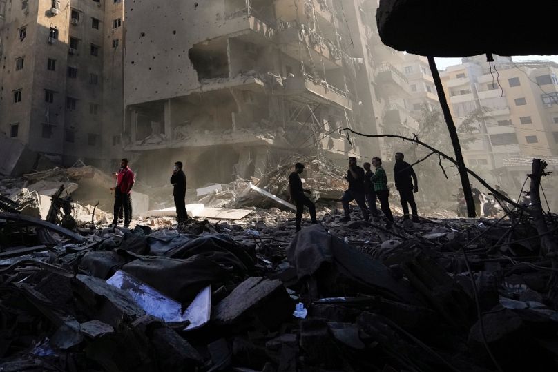 A Hezbollah egykori főhadiszállása, 2024. szeptember 29-én