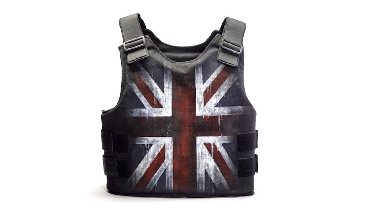 Banksy’s bulletproof Union Jack vest worn by Stormzy at Glastonbury on sale for €360,000