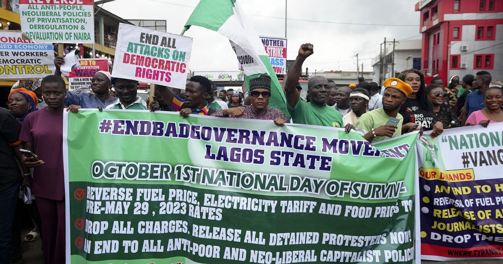 Nigeria turns 64: Tinubu vows “end of tunnel” is near, some protest economic hardship