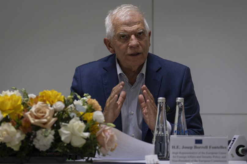 Il capo della politica estera dell'Unione Europea, Josep Borrell, durante una conferenza stampa a Dubai, Emirati Arabi Uniti, 17 settembre 2024