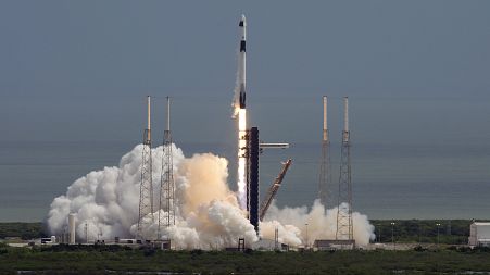 Raketa SpaceX Falcon 9 polijeće s lansirne rampe 40 na Floridi, u subotu, 28. rujna 2024.