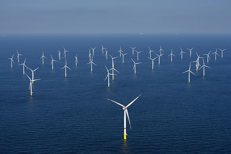 Rentel wind farm on the Belgian North Sea