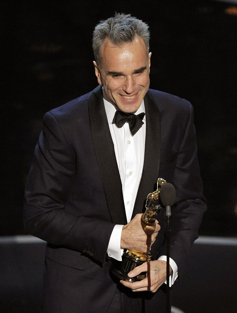 Daniel Day-Lewis accepting the Oscar for Best Actor for 'Lincoln' - Feb. 2013