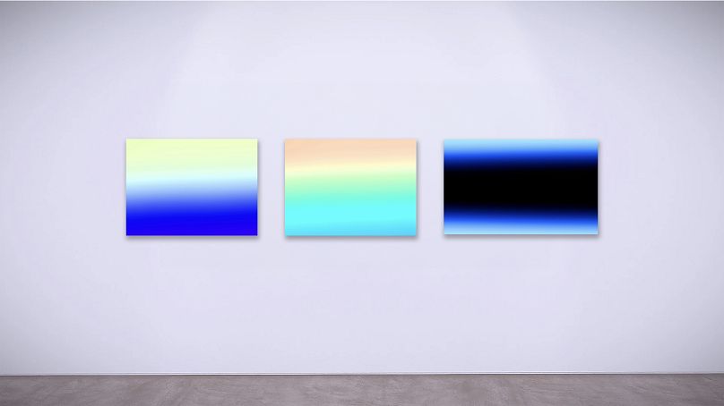 Krista Kim, Triptych, 2018. 