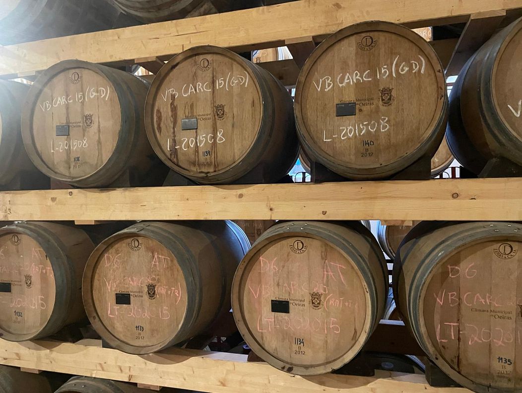 Carcavelos ageing in Villa Oeiras cellars