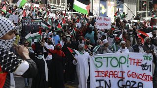 Crowds protest in Cape Town for an end to Israel-Gaza war, as conflict nears second year