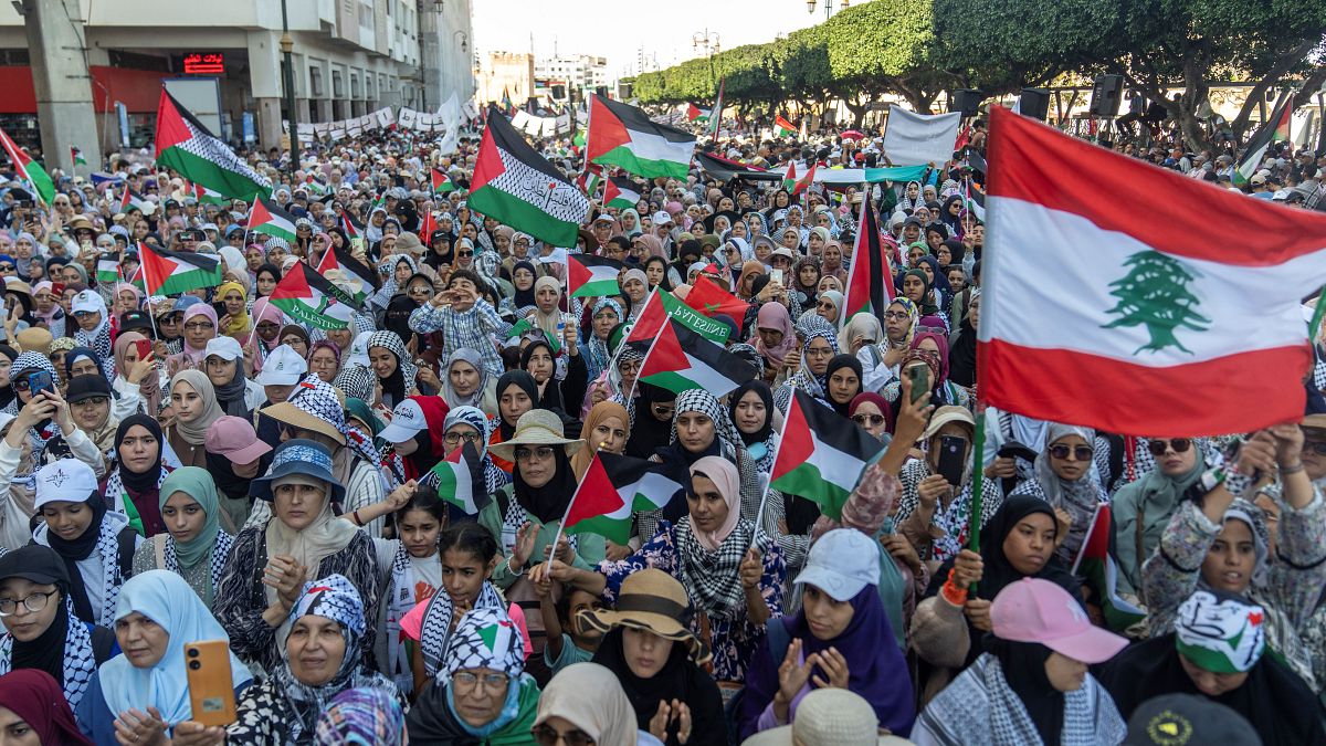 On the Anniversary of October 7th.. Massive Protests in Morocco and Pakistan in Support of Gaza