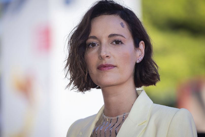 Phoebe Waller-Bridge poses for photographers upon arrival at the premiere of the film 'The Banshees of Inisherin' 