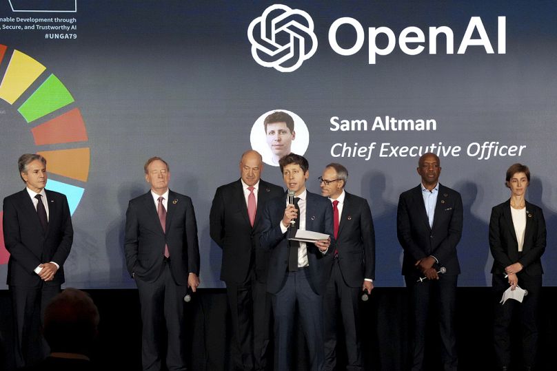 الرئيس التنفيذي لشركة Open AI سام ألتمان يتحدث في فعالية تعزيز التنمية المستدامة من خلال الذكاء الاصطناعي الآمن والموثوق في نيويورك