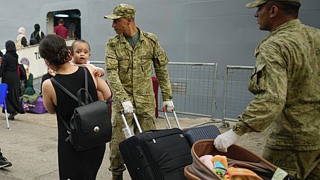 Militaires turcs au port de Beyrouth, Liban, le jeudi 10 octobre 2024.