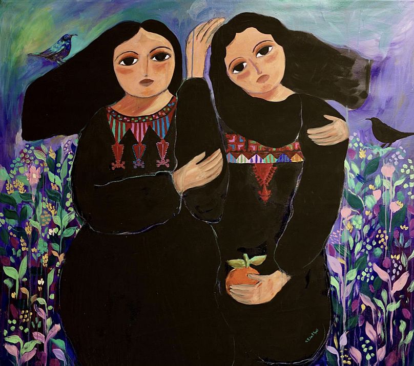 Haya Kaabneh, The Mourning of Spring, mixed media, 2024. 