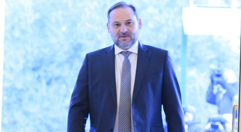 José Luis Ábalos durante una rueda de prensa el 20 del noviembre de 2020 en el Palacio de la Moncloa. 