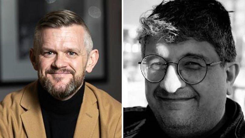 Britanya Film Enstitüsü CEO'su Ben Roberts (solda) - Fim yapımcısı Faisal Qureshi (sağda).