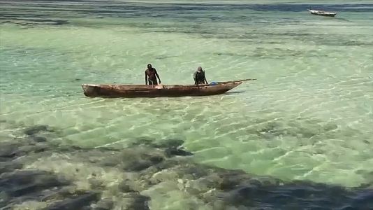 Fishermen on a boat in the Indian Ocean off Kilifi, southern Kenya on Oct. 11, 2024.