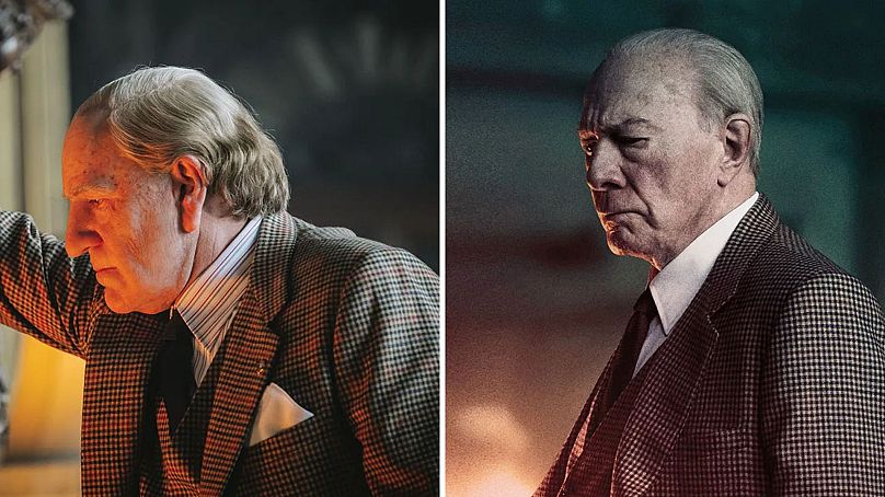 Spacey és Plummer a váltás előtt és után