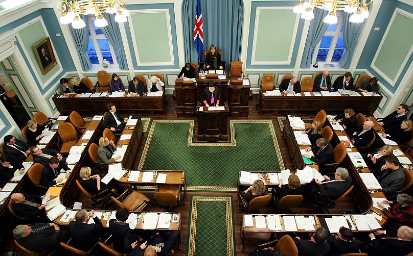 A view of Iceland's parliament in Reykjavik, 8 January, 2010