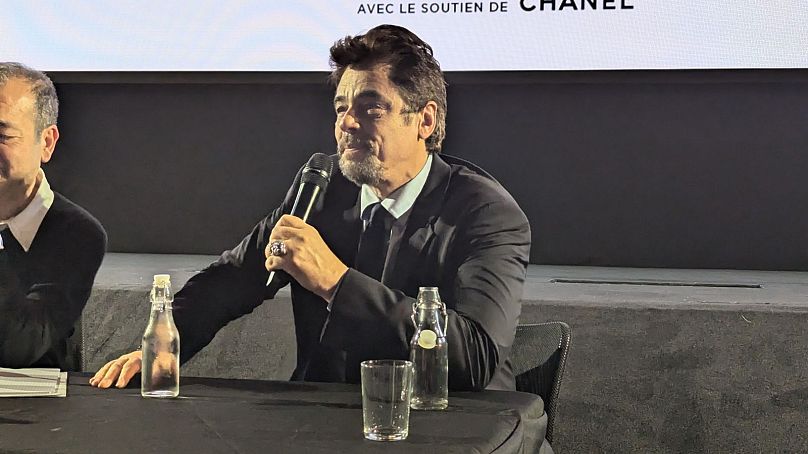 Benicio del Toro lors de sa Masterclass au Pathé Bellecour de Lyon - 14/10/2024