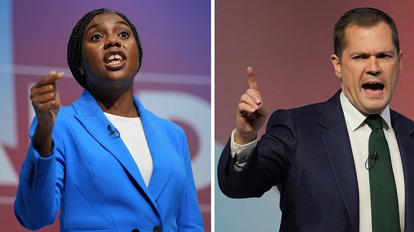 Kemi Badenoch (links) und Robert Jenrick (rechts) wollen beide die Tories anführen.