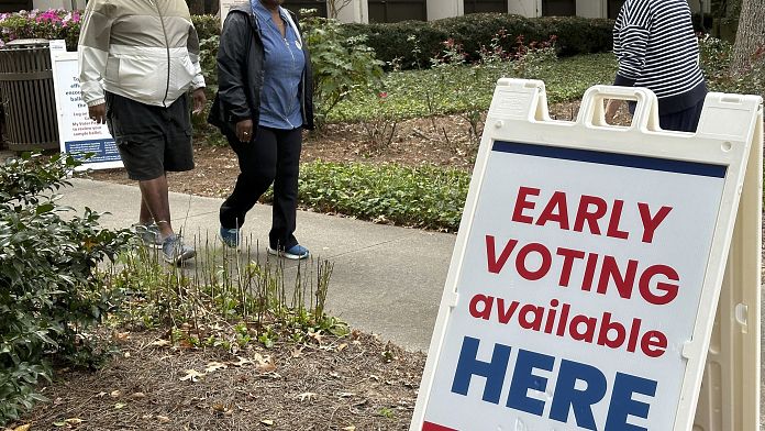 Record turnout reported in US battleground state of Georgia during first day of early voting