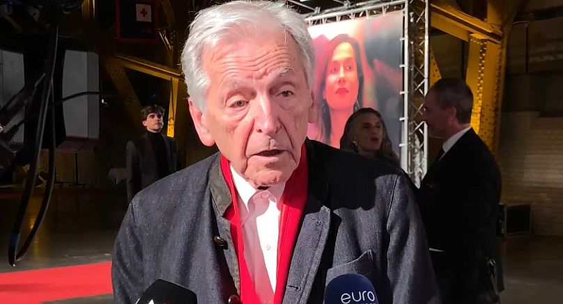 Le réalisateur Costa Gavras au festival Lumière le 12 octobre 2024