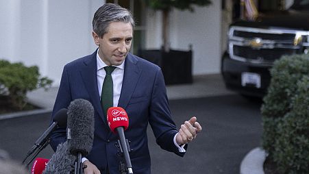 Ireland's Prime Minister Simon Harris speaks after meeting with President Joe Biden at the White House in Washington, Oct. 9, 2024. 